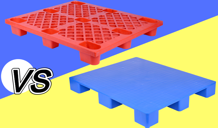 九腳塑料托盤批發(fā)？選網(wǎng)格還是選平板是個問題