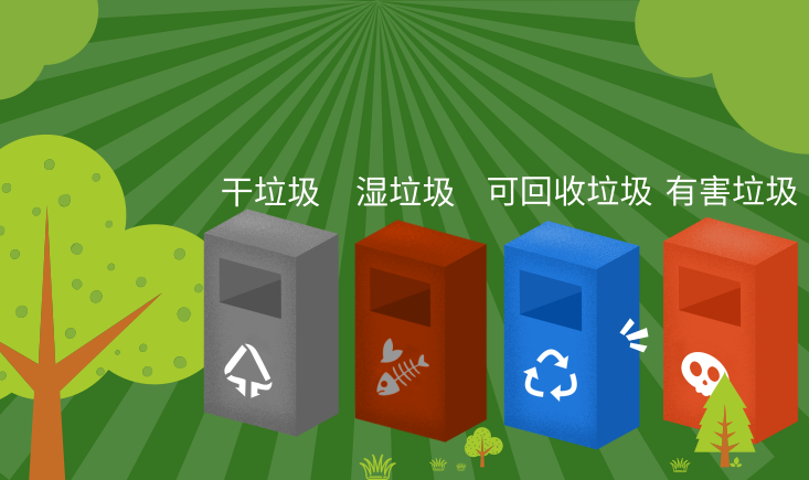垃圾不分類(lèi)，城市兩行淚！四色分類(lèi)垃圾桶碼起來(lái)