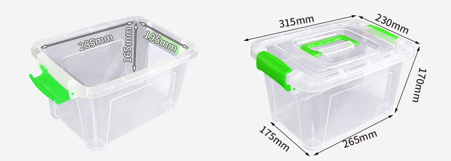 透明手提箱YL-802尺寸圖 透明手提箱YL-802尺寸圖